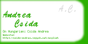 andrea csida business card